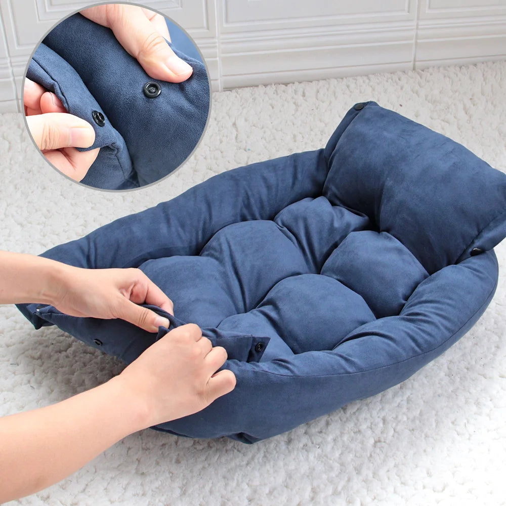 Warm Dog Sofa Bed Winter Pet Dog Cat Bed Sleeping House