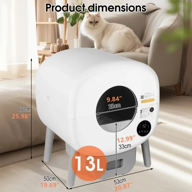 Extra Large Automatic Litter Box – Smart, Clean & Hassle-Free 🐱✨