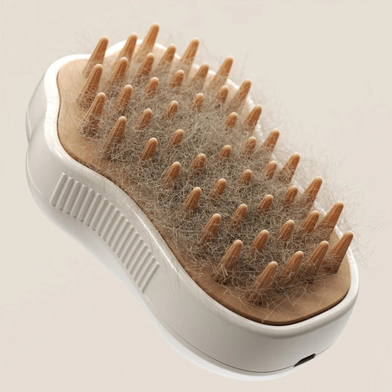 3-in-1 Steam Pet Brush – Groom, Massage & Shine ✨🐾