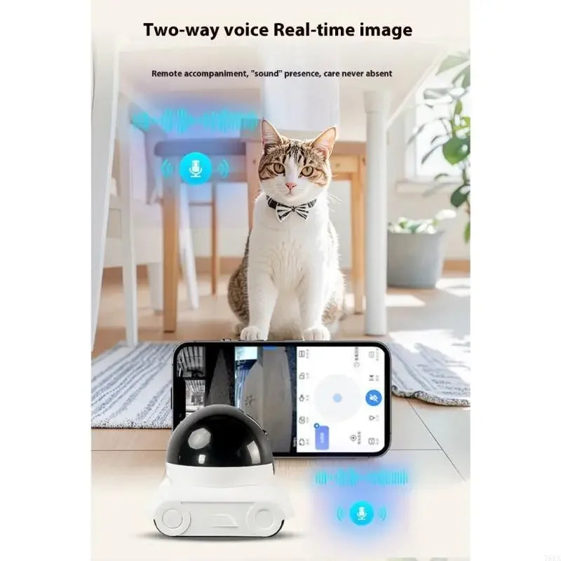 360° Smart Pet Camera Robot – Watch, Play & Protect 🐾📱