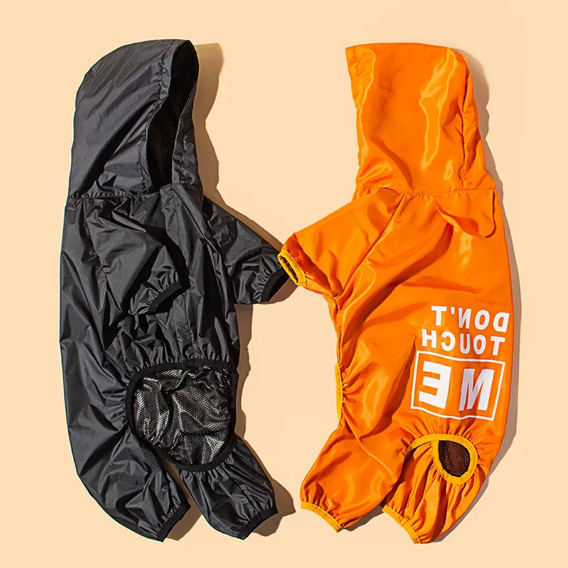 Dog Raincoat "Don't Touch Me" – Waterproof & Stylish Protection