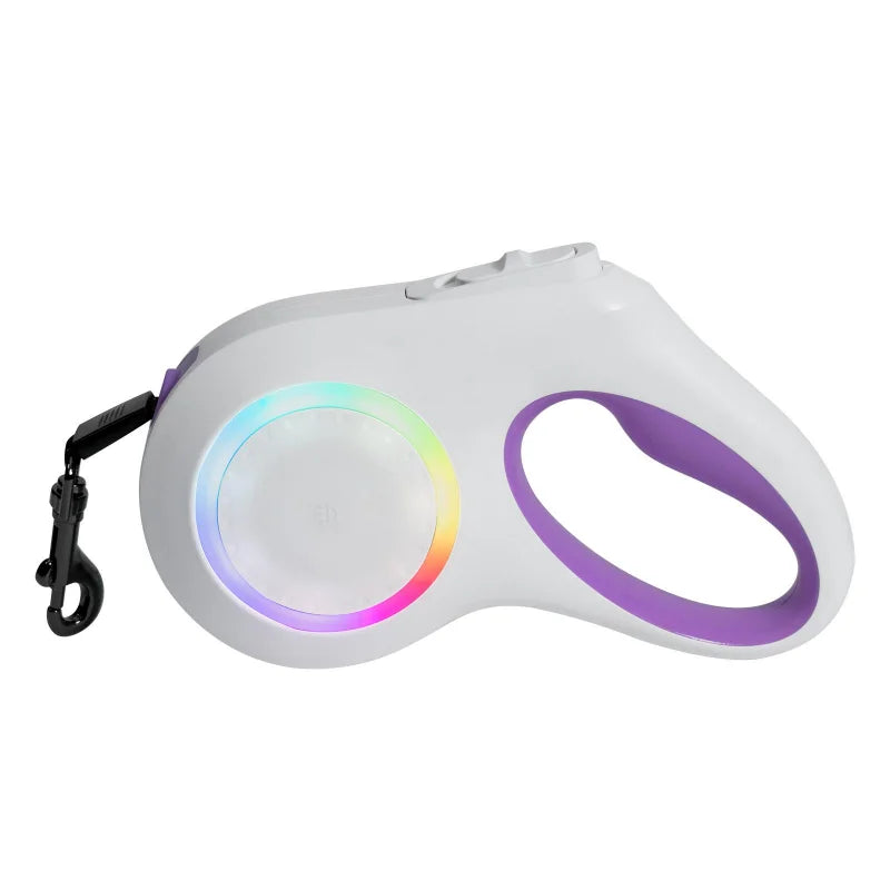 Retractable Dog Leash with LED Flashlight – Safe Walks Anytime 🌙🐾