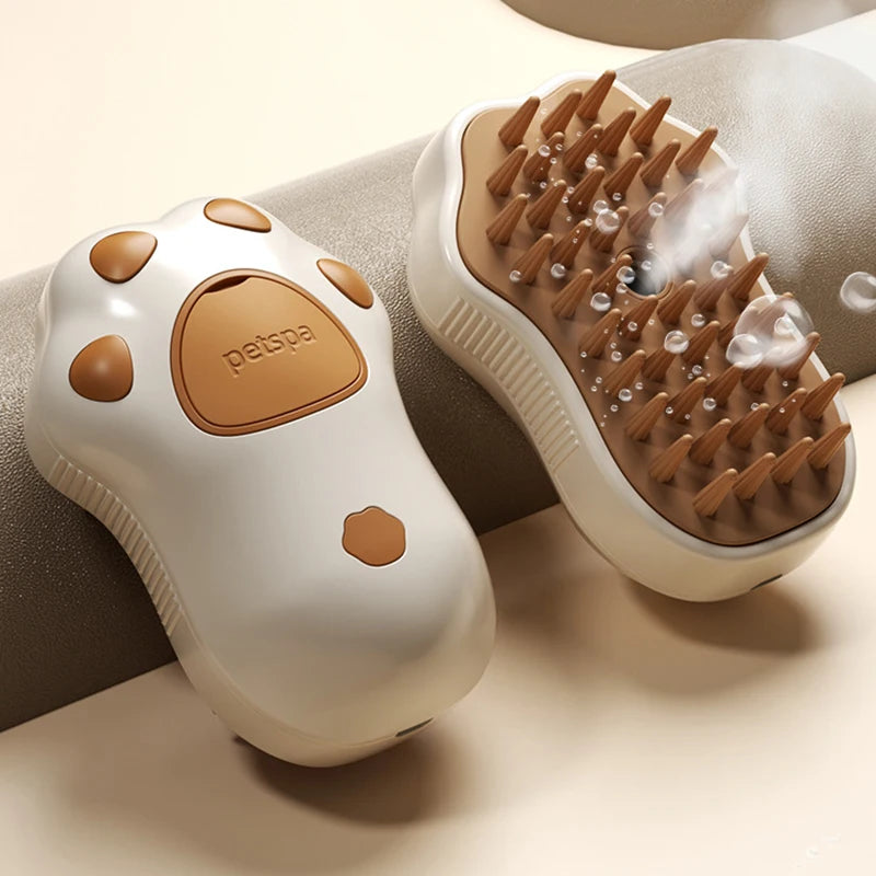 3-in-1 Steam Pet Brush – Groom, Massage & Shine ✨🐾