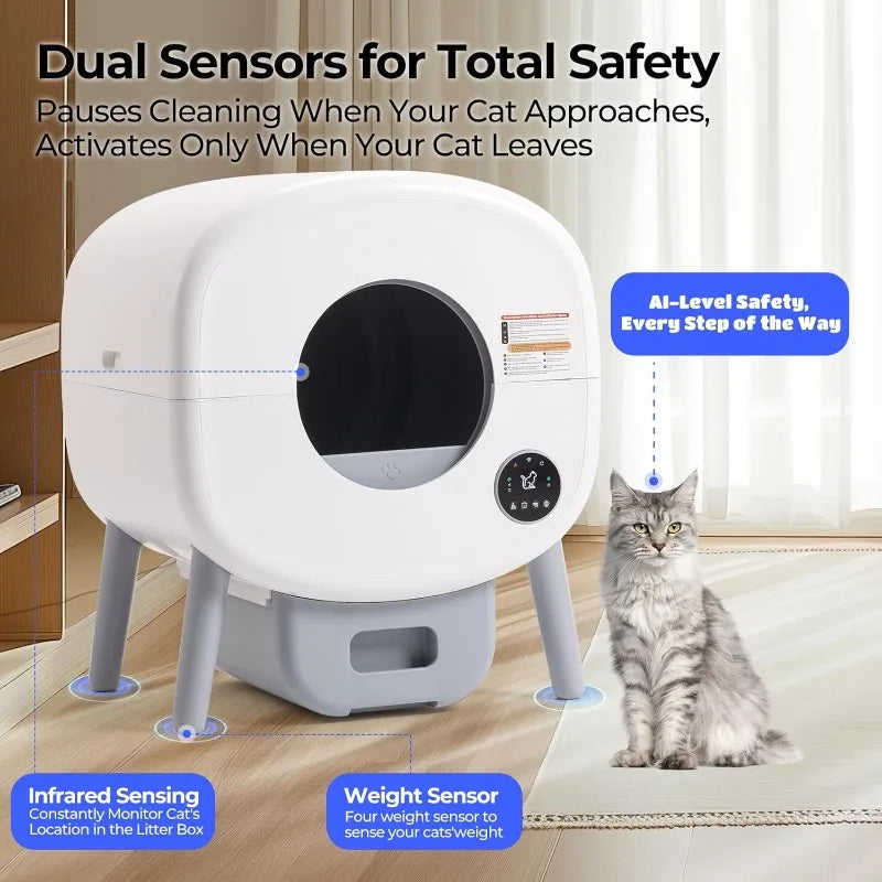 Extra Large Automatic Litter Box – Smart, Clean & Hassle-Free 🐱✨