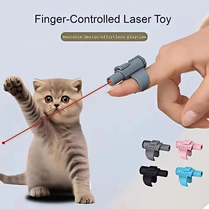 Portable Mini Laser Cat Toy Finger Sleeve Design