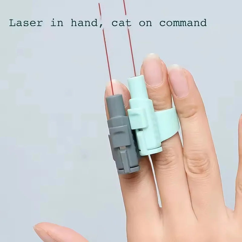 Portable Mini Laser Cat Toy Finger Sleeve Design
