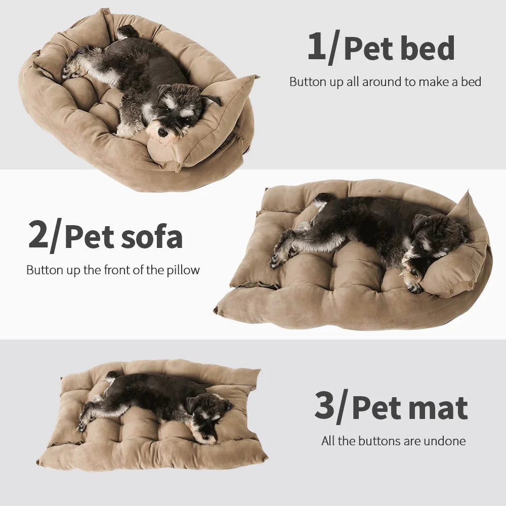 Warm Dog Sofa Bed Winter Pet Dog Cat Bed Sleeping House