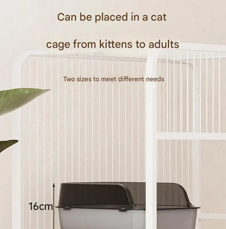 Semi-Enclosed Cat Litter Box – Clean, Private & Easy 🐾