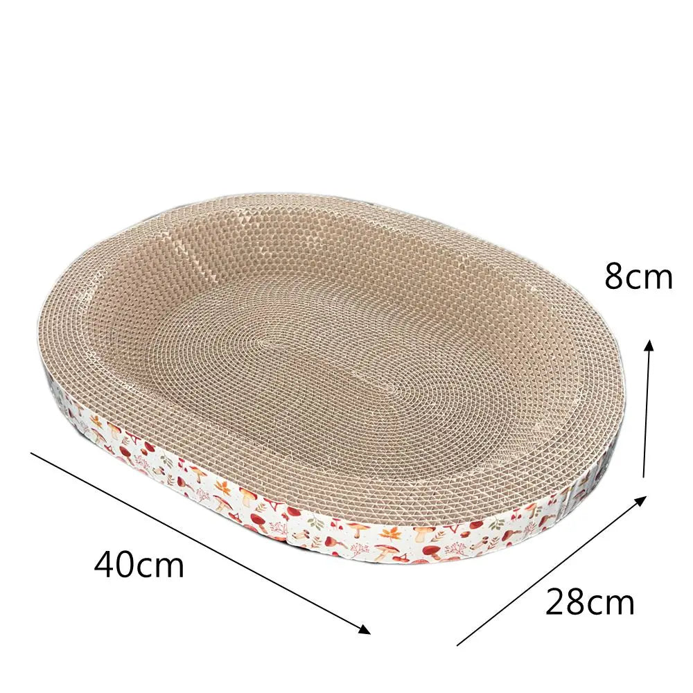 Oval Cat Scratching Board – Play, Rest & Protect Your Furniture 🐾✨