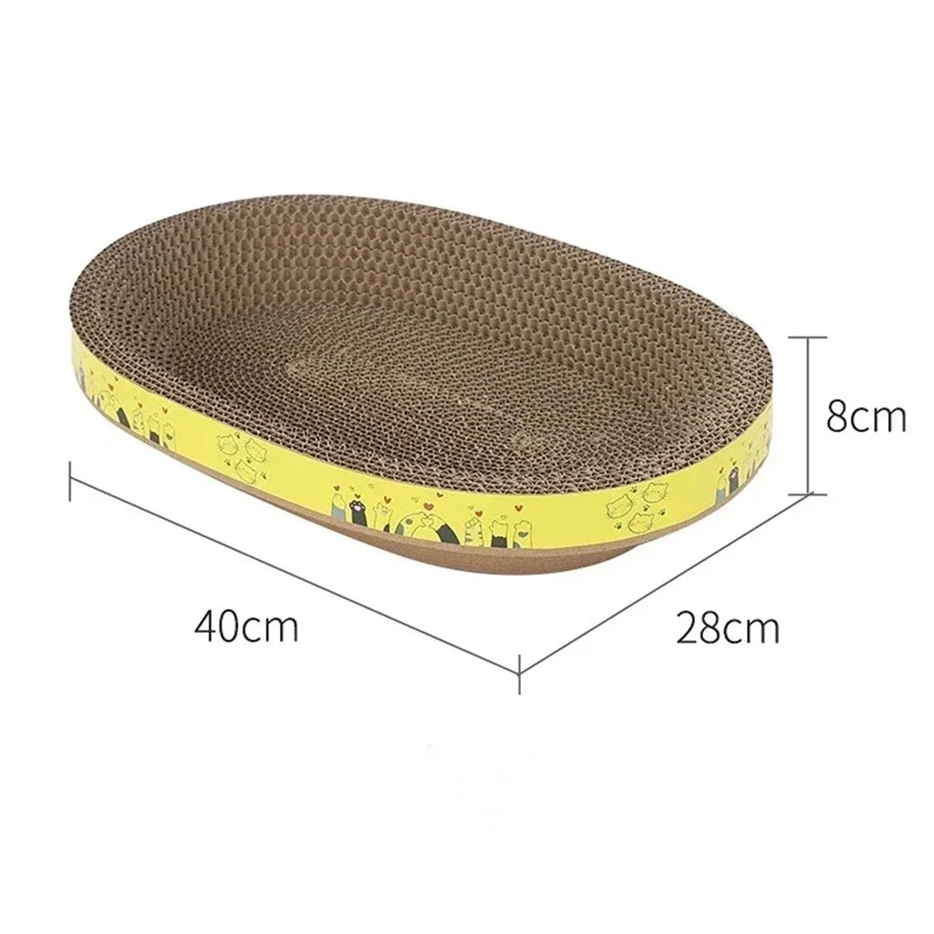 Oval Cat Scratching Board – Play, Rest & Protect Your Furniture 🐾✨