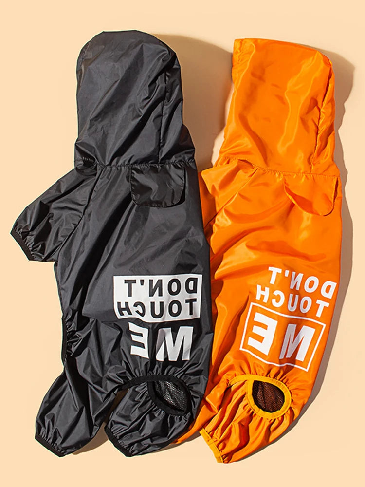 Dog Raincoat "Don't Touch Me" – Waterproof & Stylish Protection