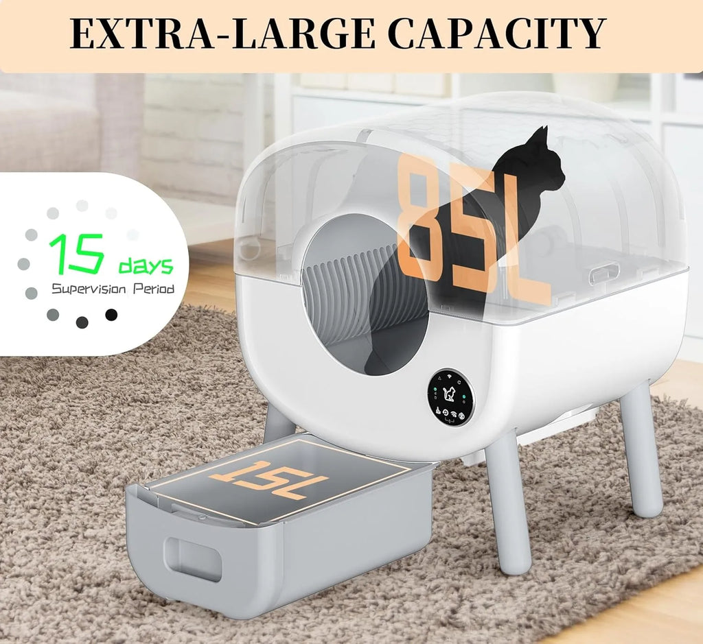 Extra Large Automatic Litter Box – Smart, Clean & Hassle-Free 🐱✨