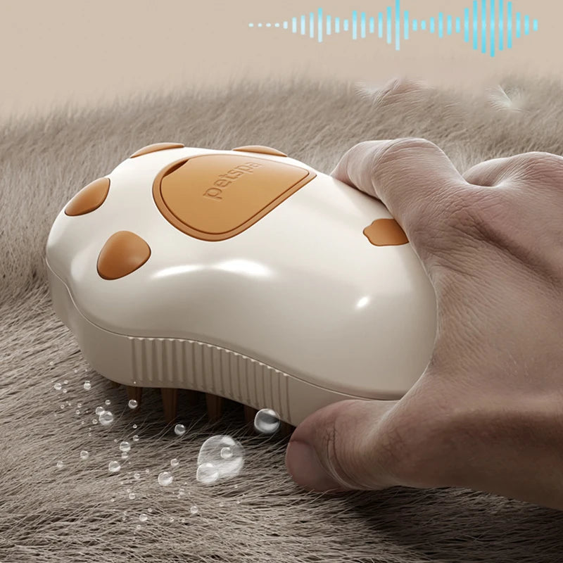 3-in-1 Steam Pet Brush – Groom, Massage & Shine ✨🐾