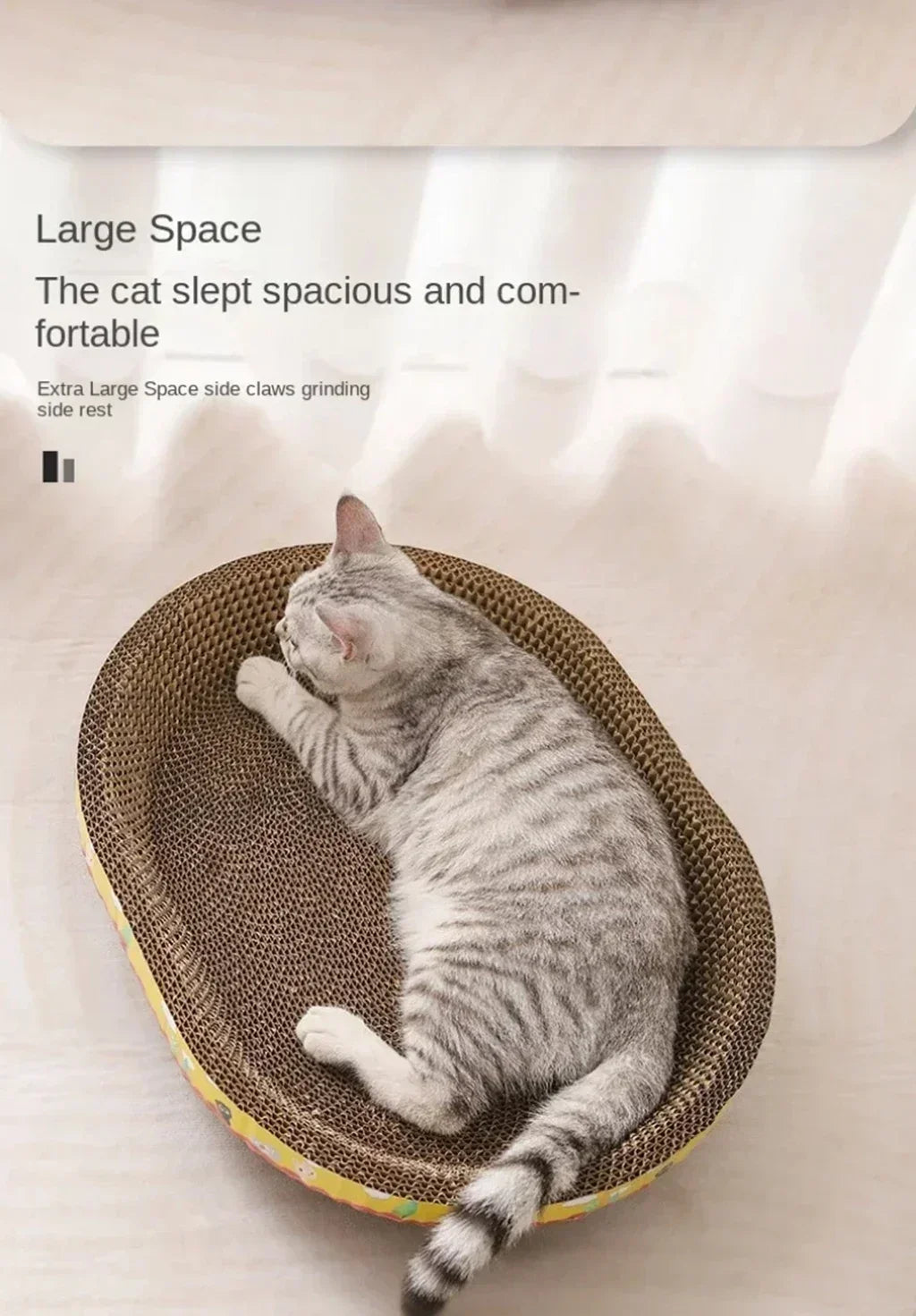 Oval Cat Scratching Board – Play, Rest & Protect Your Furniture 🐾✨