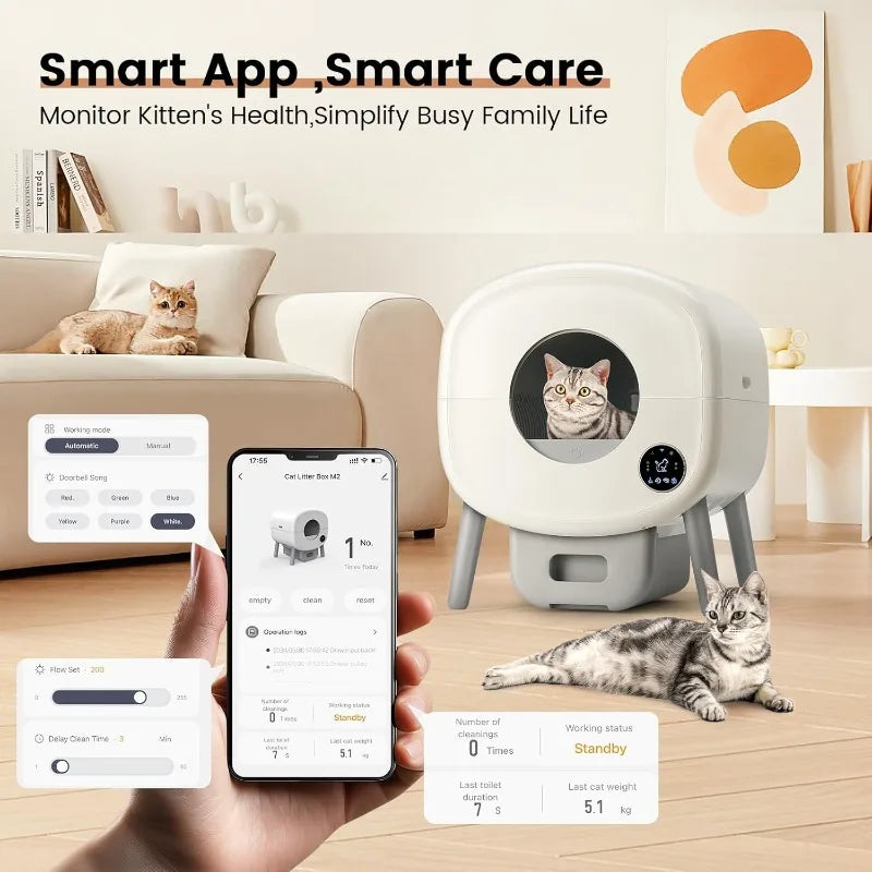 Extra Large Automatic Litter Box – Smart, Clean & Hassle-Free 🐱✨