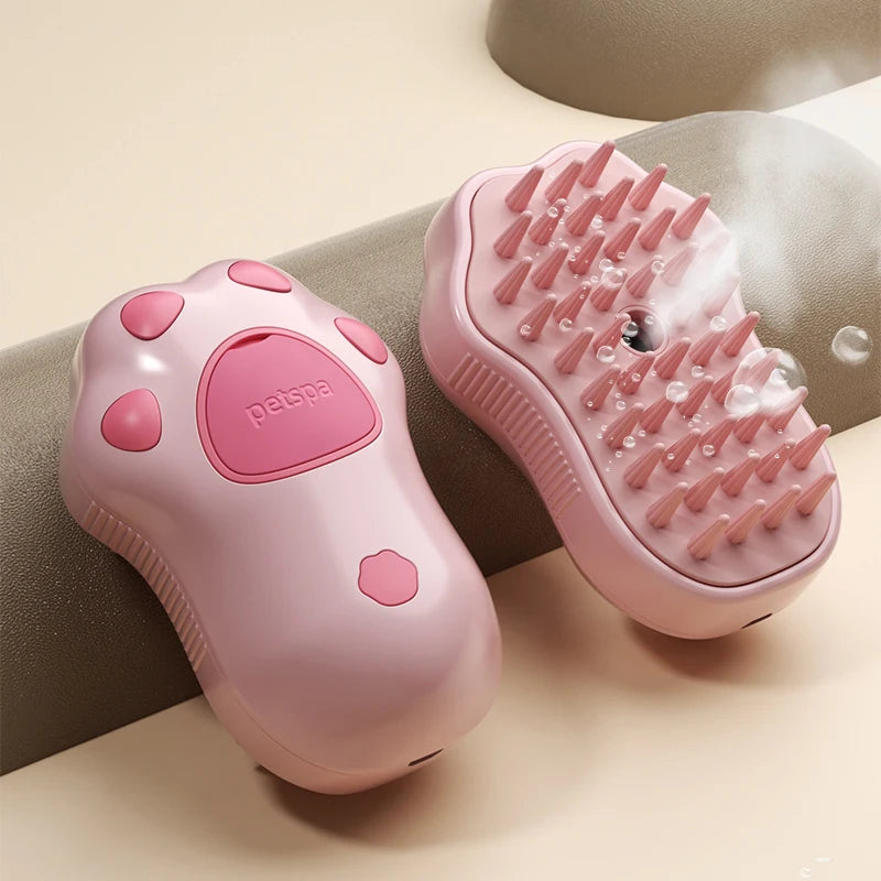3-in-1 Steam Pet Brush – Groom, Massage & Shine ✨🐾