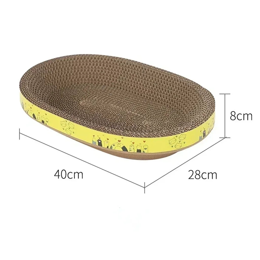Oval Cat Scratching Board – Play, Rest & Protect Your Furniture 🐾✨