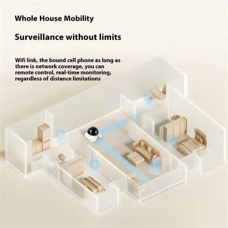360° Smart Pet Camera Robot – Watch, Play & Protect 🐾📱