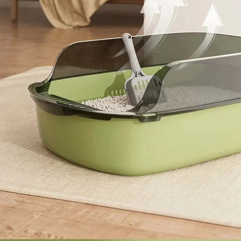 Semi-Enclosed Cat Litter Box – Clean, Private & Easy 🐾