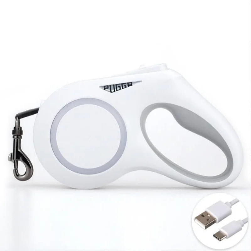 Retractable Dog Leash with LED Flashlight – Safe Walks Anytime 🌙🐾
