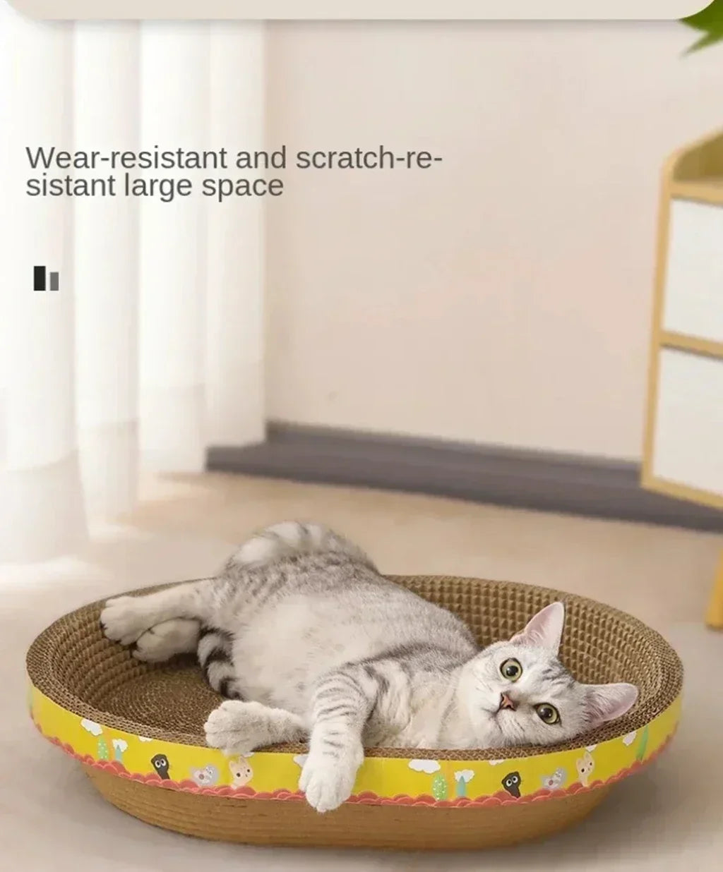 Oval Cat Scratching Board – Play, Rest & Protect Your Furniture 🐾✨